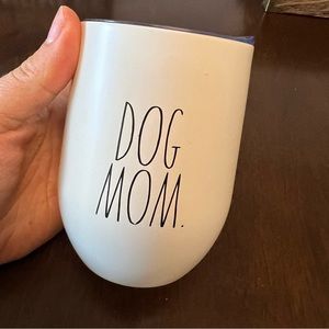 Rae Dunn Dog Mom Metal Wine Tumbler Cup " Glass "